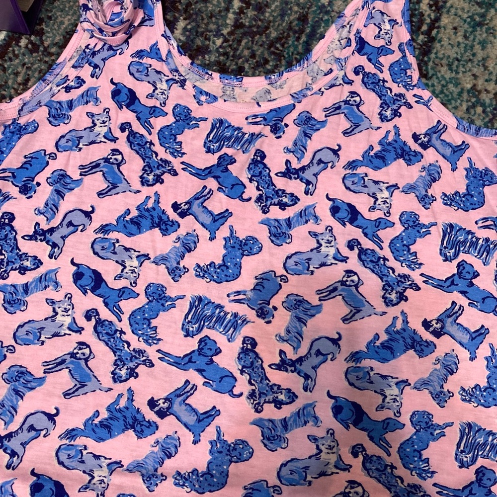 NWOT Lilly Pulitzer PJ top “ruff”! Sz XXL